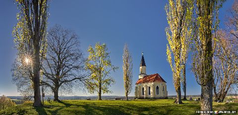 Gemeinde Kraiburg Landkreis Mühldorf Schlossberg Kirche Panorama (Dirschl Johann) Deutschland MÜ